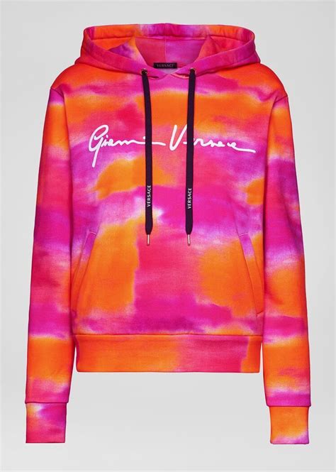 versace tie dye hoodie|Versace hoodie price.